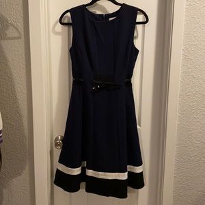 Calvin Klein 4 navy work dress
